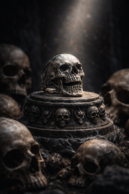 Gothic Punk Exaggeration Demon Skull Rings Cool Men's